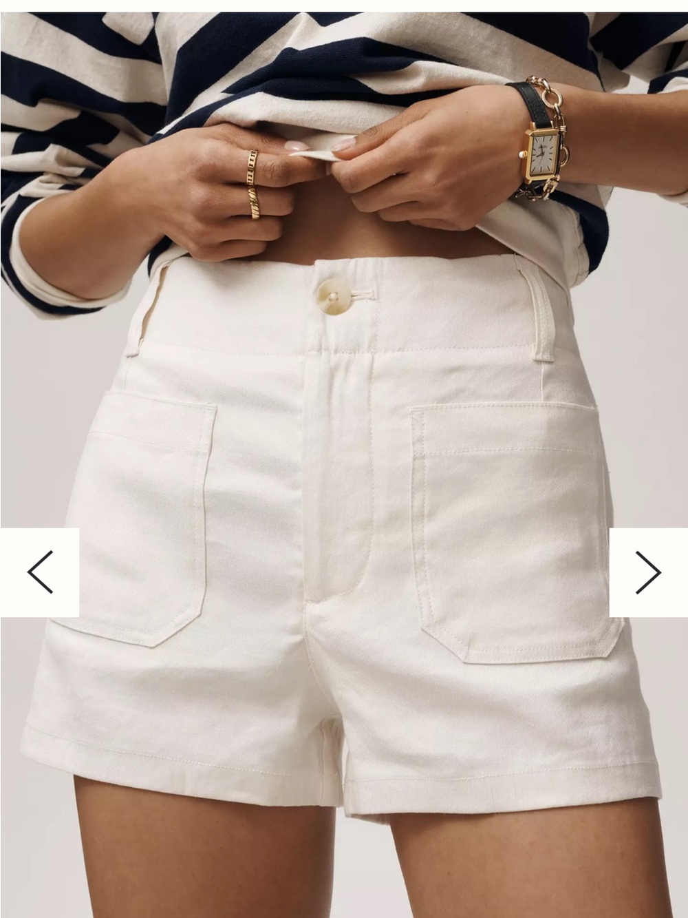 Maeve High-Rise Front Pocket Shorts